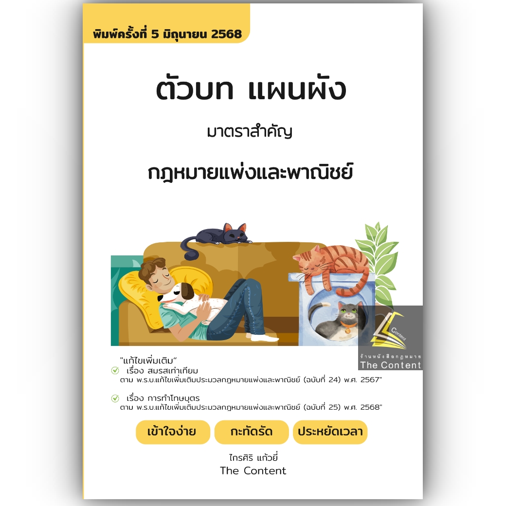 (ห่อปก)ตัวบท แผนผัง กฎหมายแพ่งและพาณิชย์ มาตราสำคัญ/The Content /ไกรศิริ แก้วยี่