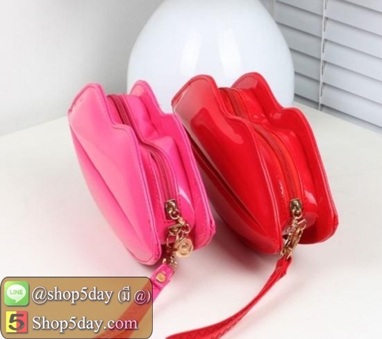 กระเป๋า รูปปากสะพายข้างแฟชั่นเกาหลี 2018 (แดง)