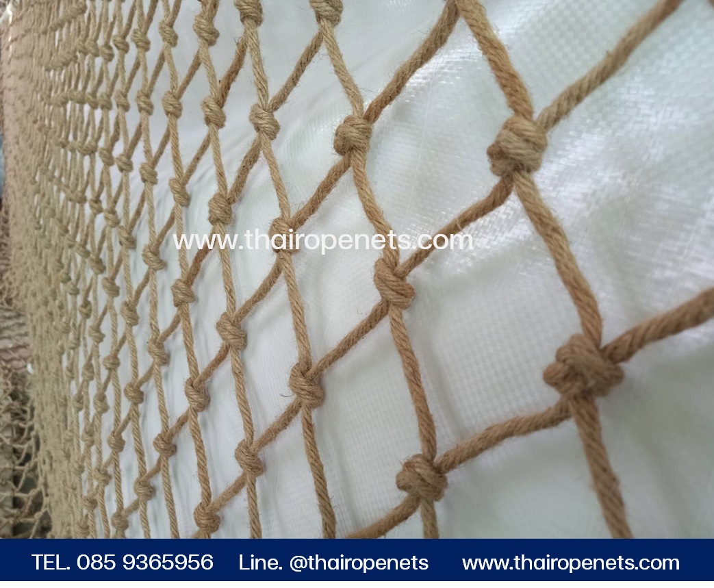 ฝ้าเพดานตกแต่งตาข่าย ผนัง Loft ตกแต่งด้วยตาข่ายเชือก ทำได้ทุกไซต์