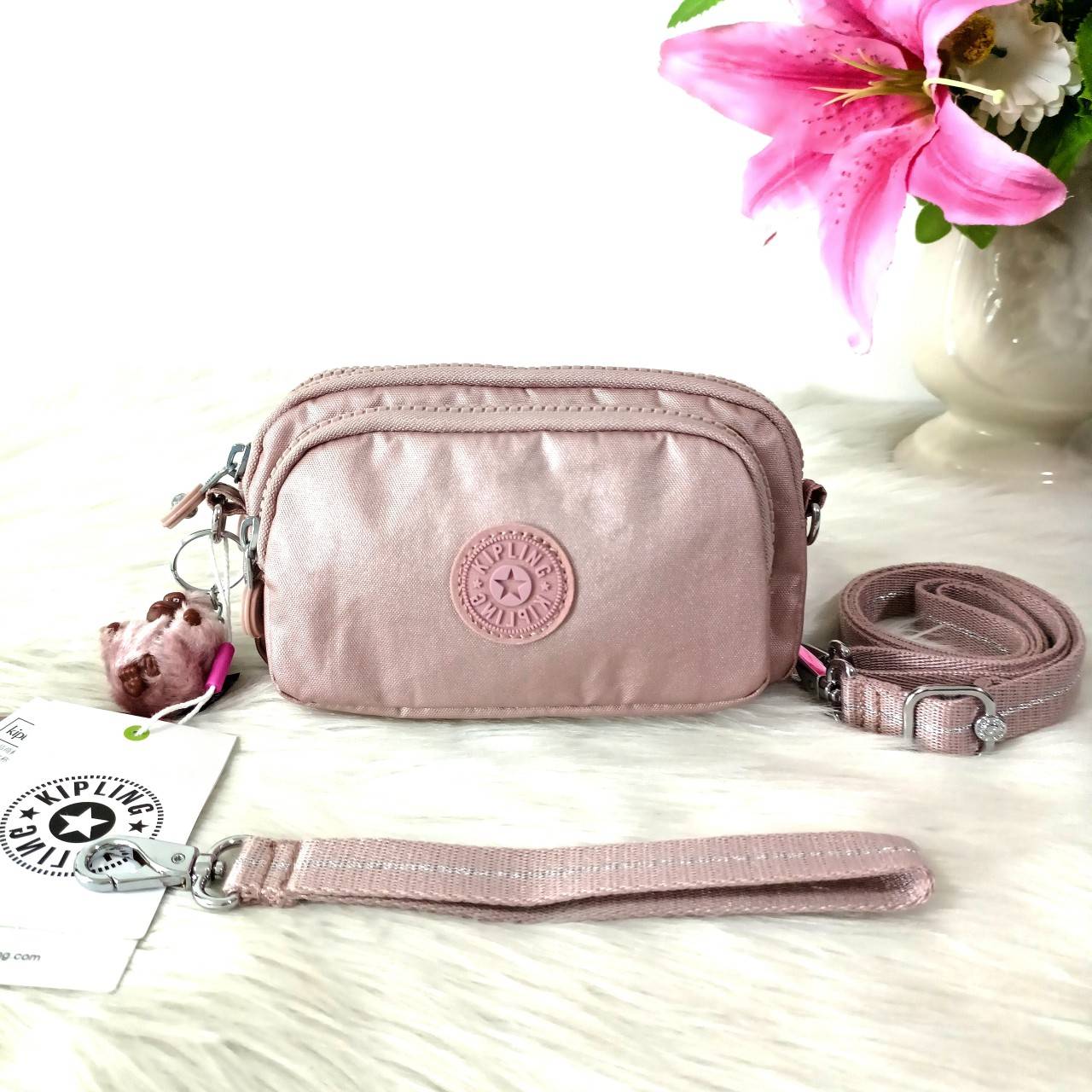 กระเป๋าสะพาย คิปลิ้ง คิปลิง KIPLING 3 Monkey Seoul up