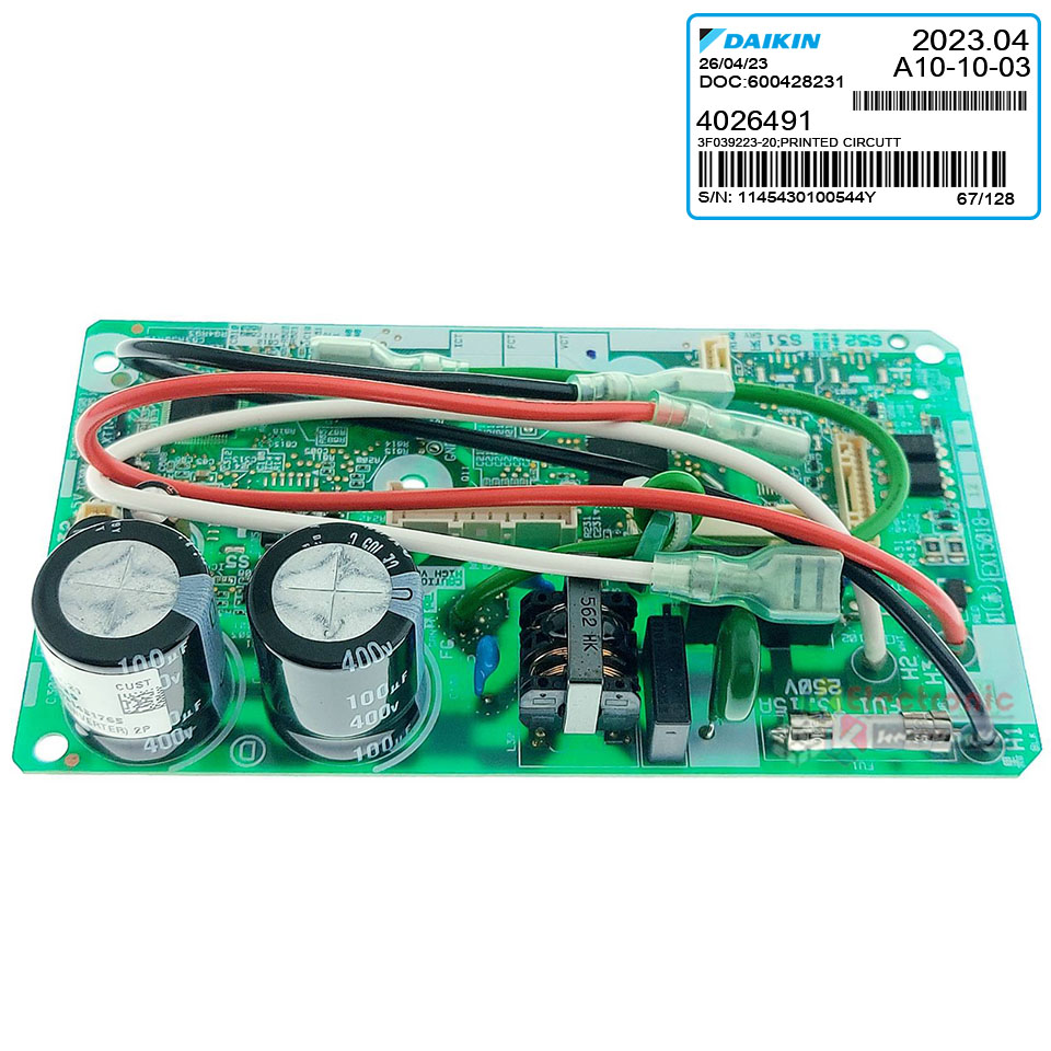 แผงบอร์ดแอร์คอยเย็นDAIKIN-ไดกิ้น รุ่น FTKQ09UV2S-อะไหล่ใหม่แท้บริษัท #อะไหล่แอร์DAIKIN