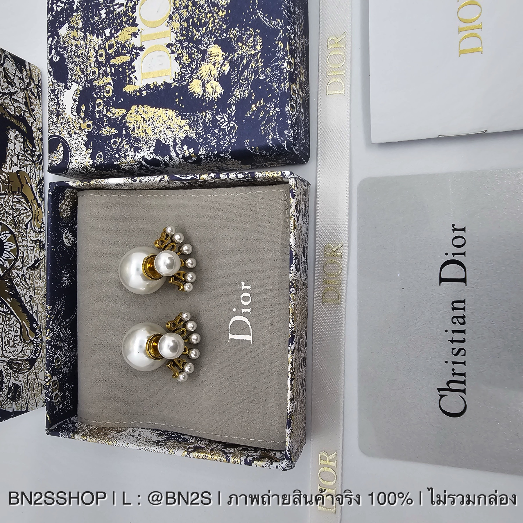 Dior Earrings pearl ต่างหูไข่มุก JA'DIOR พร้อมไข่มุกเม็ดเล็ก งานปั๊มแบรนด์ เกรดไฮเอน 1:1