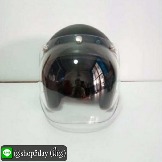 AVEX หมวกกันน็อควินเทจ ราคาถูก รุ่นLB สีดำด้าน คิ้วดำ พร้อมแว่นbubble สีใส