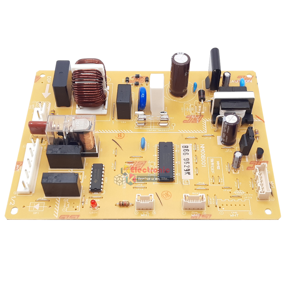 แผงบอร์ดตู้เย็น-อะไหล่ตู้เย็น- MITSUBISHI-(มิตซูบิชิ) อะไหล่แท้ สำหรับรุ่น MR-F21D/MR-FB21D/MR-F23D/MR-F26D/MR-F21C/MR-FB21C/MR-F23C/MR-F26C/MR-F21B-พาร์ท KIEP55339อะไหล่แท้