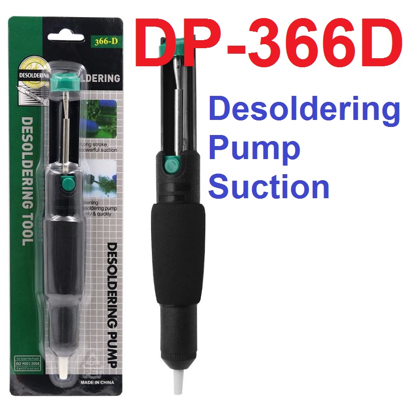 ที่ดูดตะกั่ว DP-366D Plastic Powerful Desoldering Pump Suction Tin Vacuum Soldering Iron Desolder Gun Soldering Sucker Pen Removal Hand Welding Tools