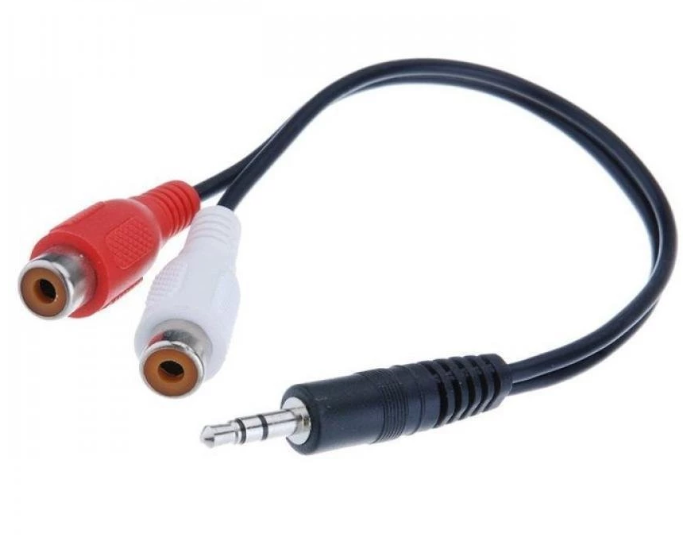 J&D 3.5mm to 2 RCA Cable, 3.5mm 1/2 Stereo Male Mini Plug to 2 Female RCA Jack Adapter Audio Y Cable