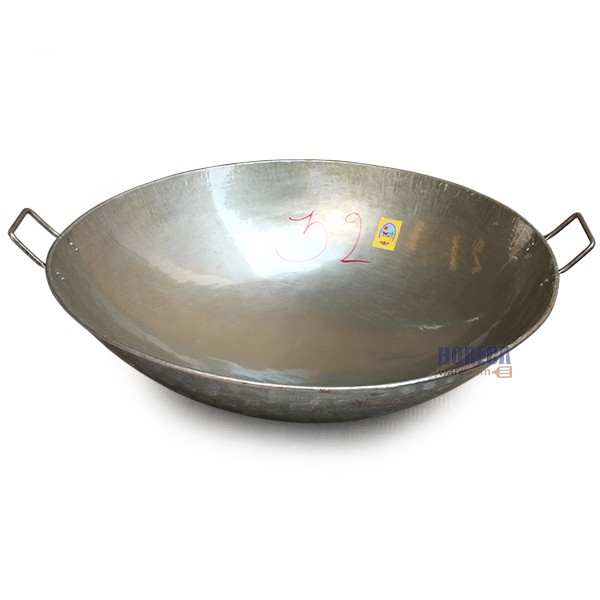 กระทะเหล็ก สองหู เบอร์ 32 ตราฮัวล้ง