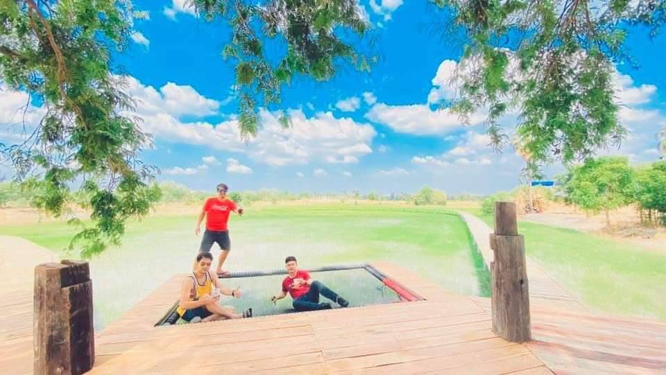 ตาข่ายริมน้ำ เปลตาข่ายร้านอาหาร 🔸รุ่นหนา 2 ชั้น 🔸 ขนาด 120 x 180 cm. + เชือกมัดติดตั้ง🔸