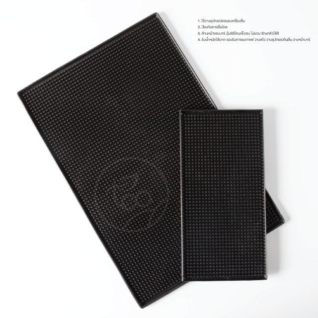 แผ่นยางกันลื่น บาร์แมท Bar Mat แผ่นรองเคาเตอร์บาร์ ขนาด 15 x 30 cm สีดำ จำหน่ายโดย ทีอีเอ