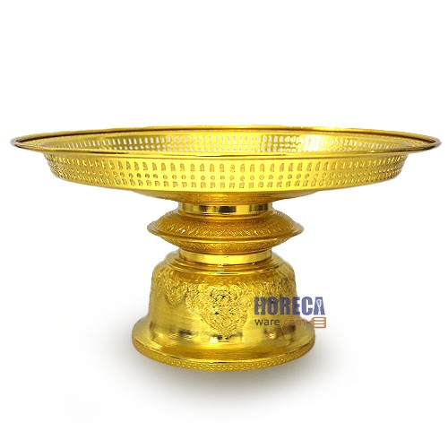 Thai pattern Khanto tray, gold, 42 cm, seal