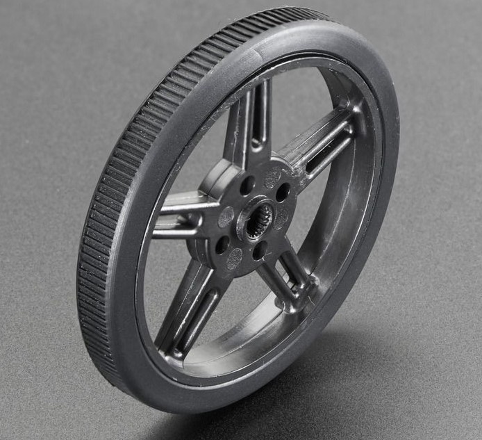 ล้อรถ ขอบยาง 5908-25T สำหรับ servo MG995 / MG996 silicone tire compatible robot smart car 360 degrees