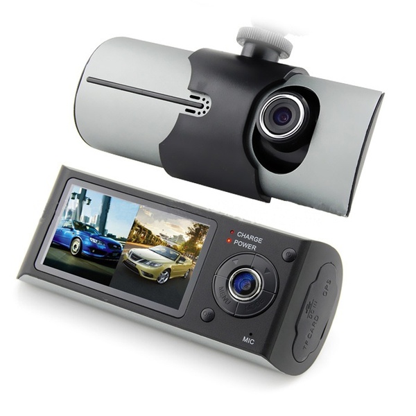 กล้องติดรถยนต์ R300 HD DVR 2 เลนส์+GPS