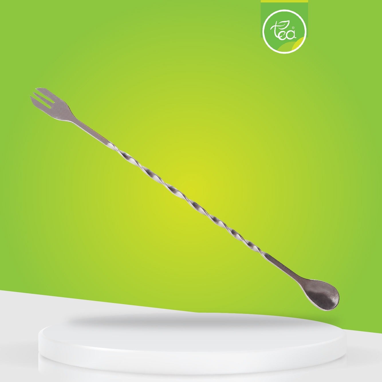 ช้อนคนเหล็ก Mix Stainless Spoon ช้อนคนค็อกเทล ปลายส้อม ความยาว 25cm ช้อนชงกาแฟ จำหน่ายโดย ทีอีเอ