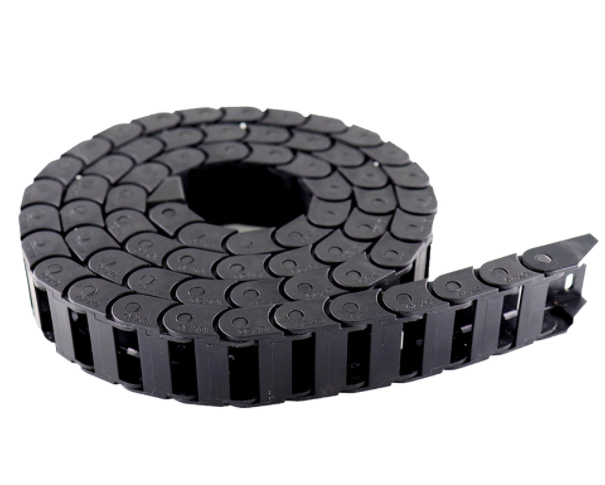 รางกระดูกงู เก็บสายไฟ 10x20mm ยาว 1 เมตร Cable Drag Chain แบบมี End Fits หัวท้าย โซ่เก็บสายไฟ
