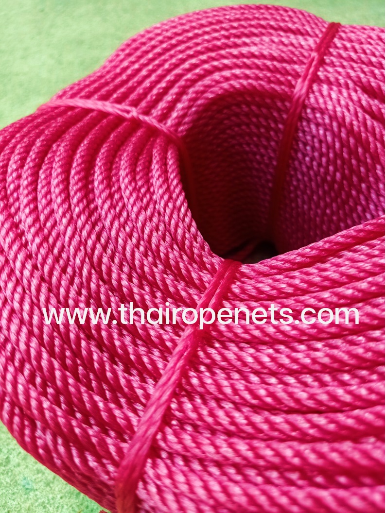 เชือกไนล่อนสีชมพู เกรด A เบอร์ 4 พร้อมส่ง ยาวม้วนละ 200 ม.