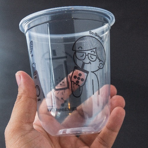 [ยกลัง 20 แถว] แก้วแคปซูล แก้วสกรีน พิมพ์ลาย ชาไข่มุก แก้ว16ออนซ์ แก้วพลาสติกสกรีนลาย แก้วPP แก้วปาก95 ขนาด 1,000 ใบ