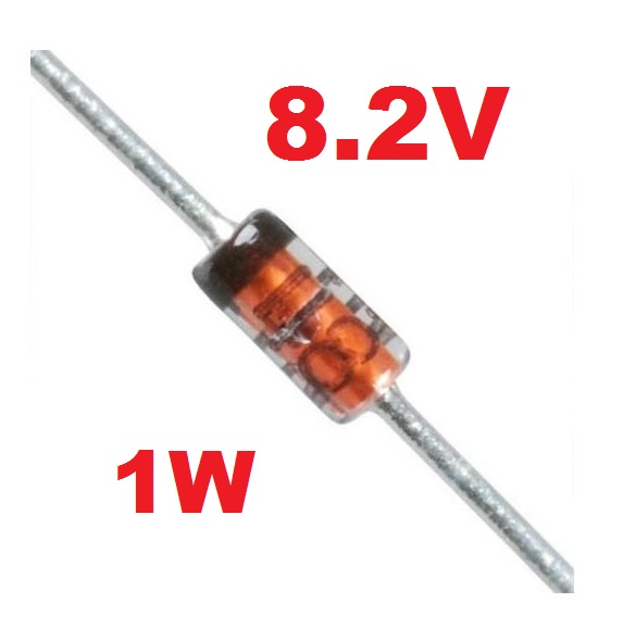 ซีเนอร์ไดโอด 1N4738A 8.2V 1W DO-41 zener diode