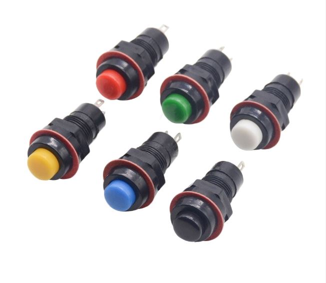 สวิทช์กดติดกดดับ DS-211 ขนาด 10mm 250V 3Amax Self-locking Push Button Switch Push Button Switch สวิตช์