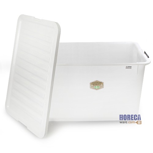 Multipurpose box with wheels, 135 liters, white, Big Plastic brand