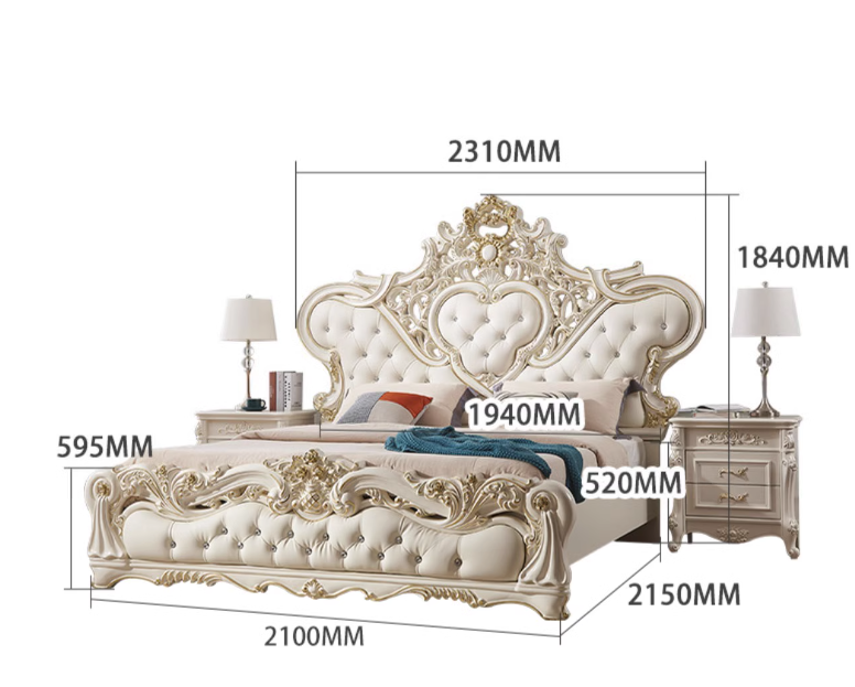 เตียงเจ้าหญิง เตียงหลุยส์ เตียงนอนหลุยส์ รุ่น Francy