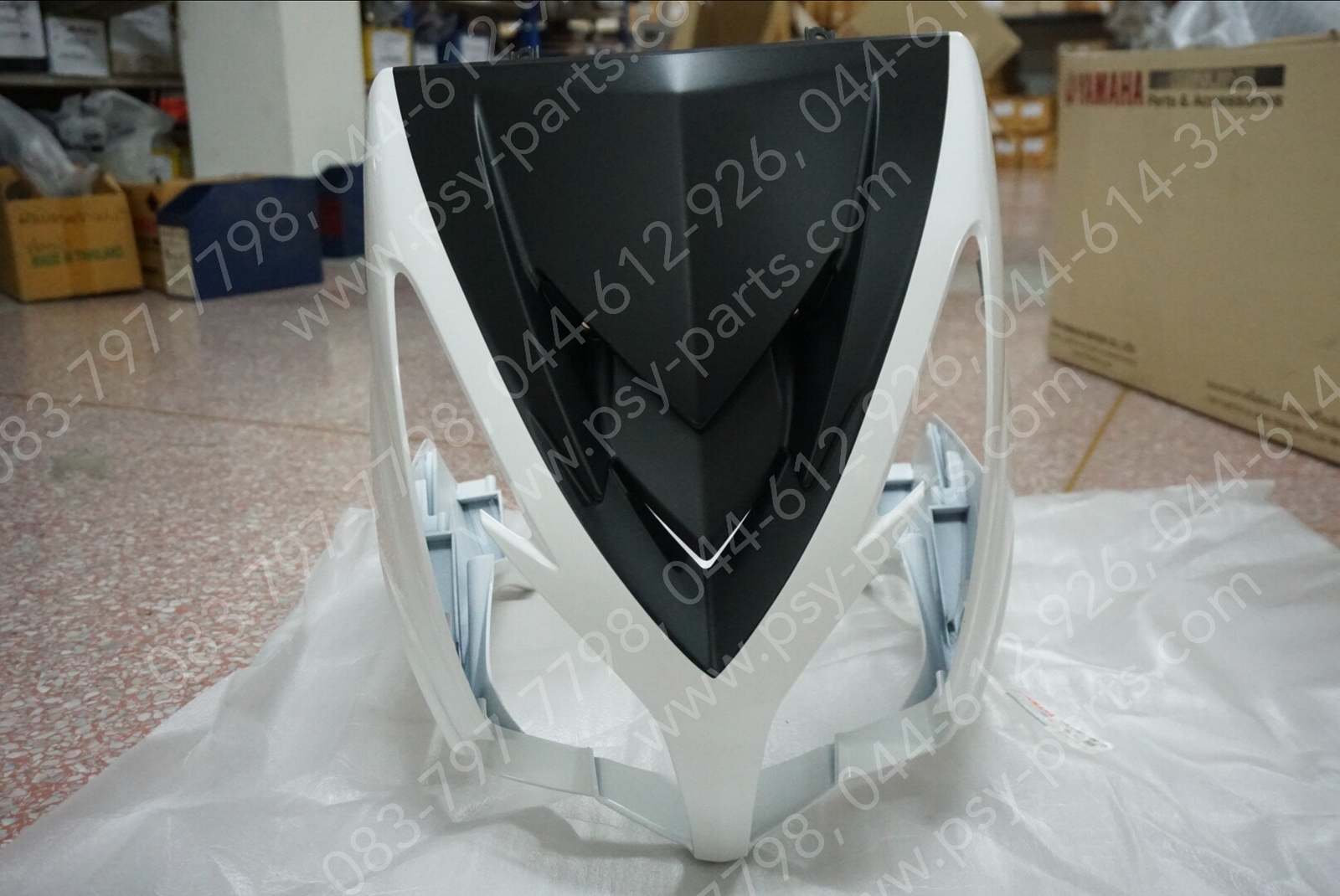 บังลม MIO ไฟคู่ แท้ๆ สีขาว/ดำด้าน 19S-F8311-00-1X Yamaha