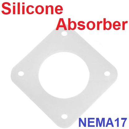 แผ่นซิลิโคน กันสะเทือน หนา 2มม. สำหรับมอเตอร์ 42 stepper motor 2mm. Gasket Damper Silicone Shock Reducing Absorber