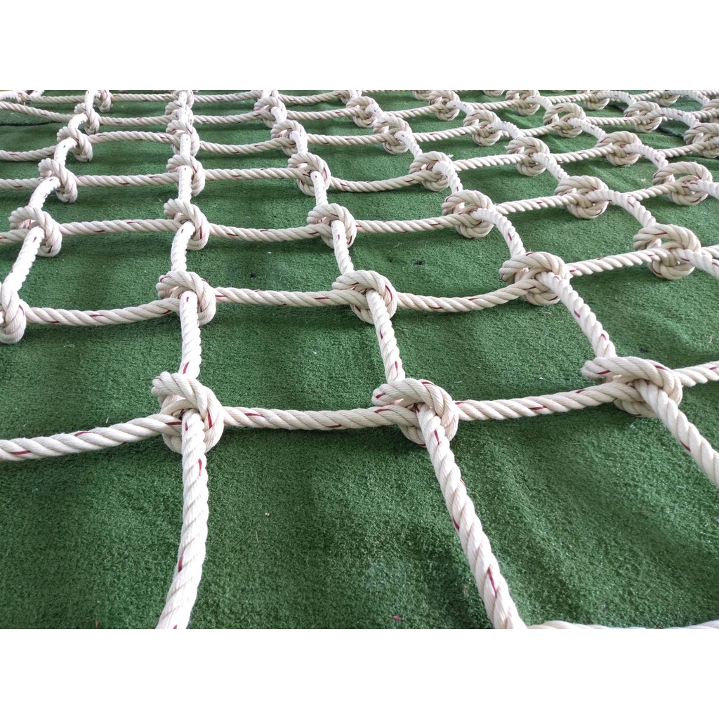 ตาข่ายปีนป่ายสำหรับเด็กเล็ก-เด็กโต ตาข่ายปีนป่ายเชือกใยยักษ์ 16 มิล ตา 15 CM.ตาข่ายติดตั้งง่าย ตาข่ายฐานลูกเสือ เข้าค่าย