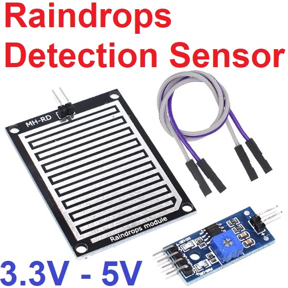 เซนเซอร์น้ำฝน ความชื้น Raindrops Detection Sensor Module Rain Weather Module Humidity