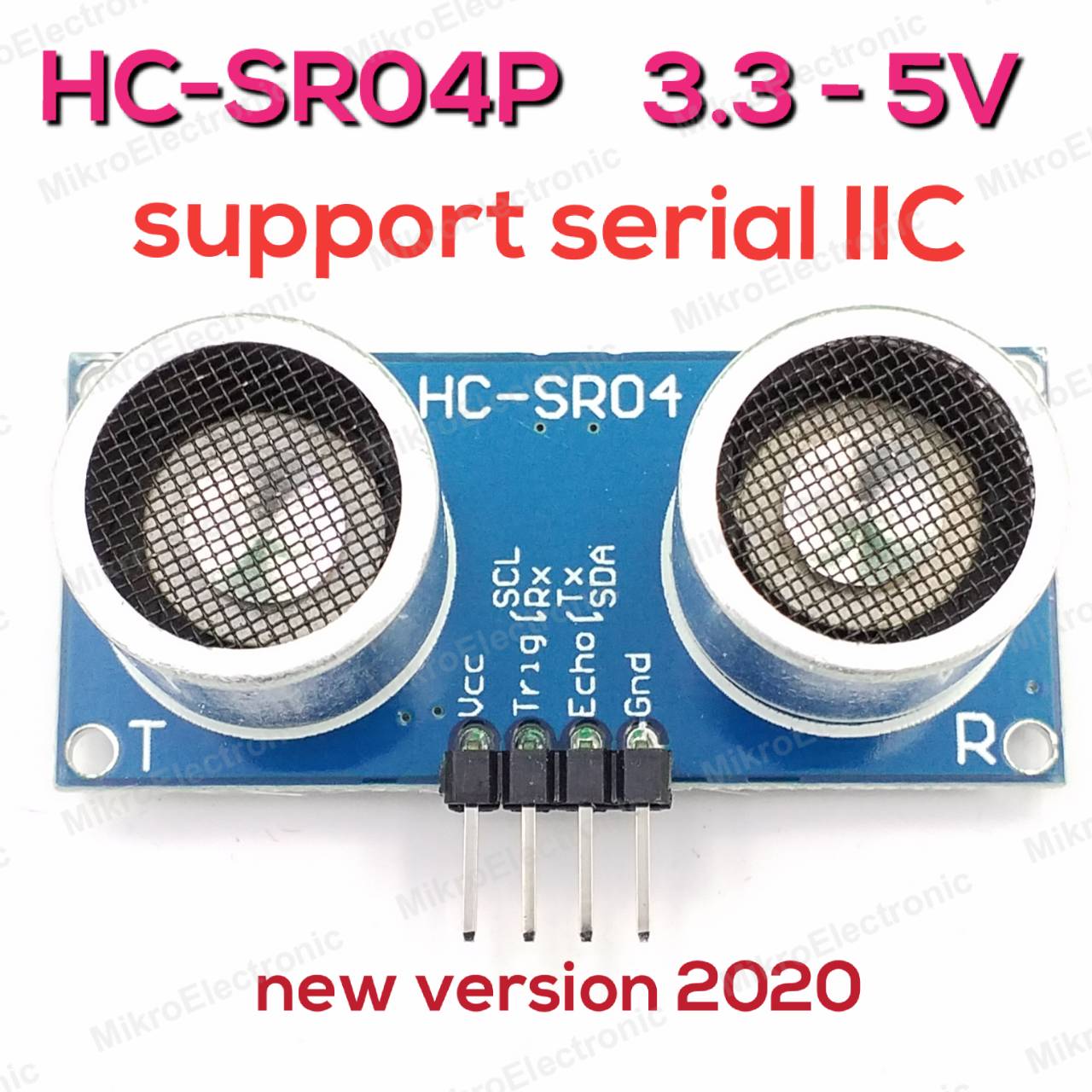 HC-SR04P Ultrasonic Ranging Module Ranging Sensor Module 3-5.5V Wide Voltage Performance Is Stronger supports UART IIC