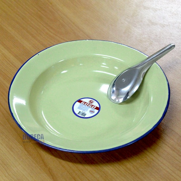 จานเคลือบ 22 ซม.สีเขียว โกโก