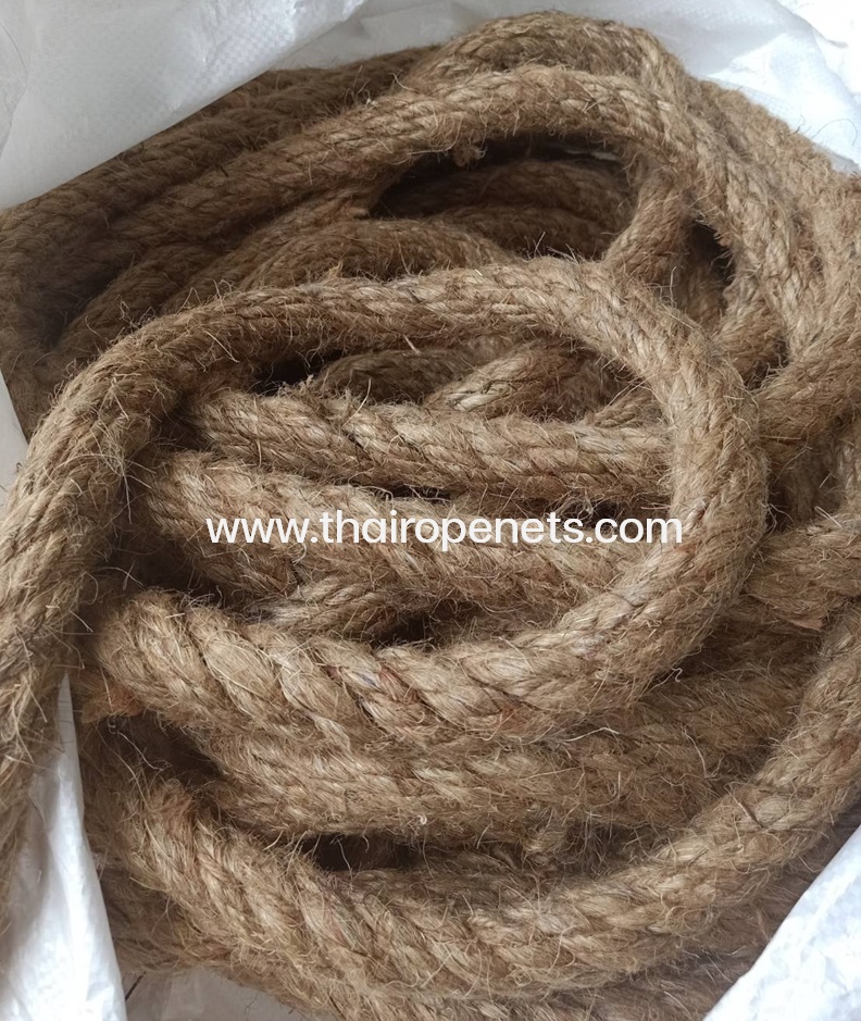 เชือกผูกเรือ ขนาด 24 mm. พร้อมส่ง เชือกป่านมะนิลา เชือกสีธรรมชาติ