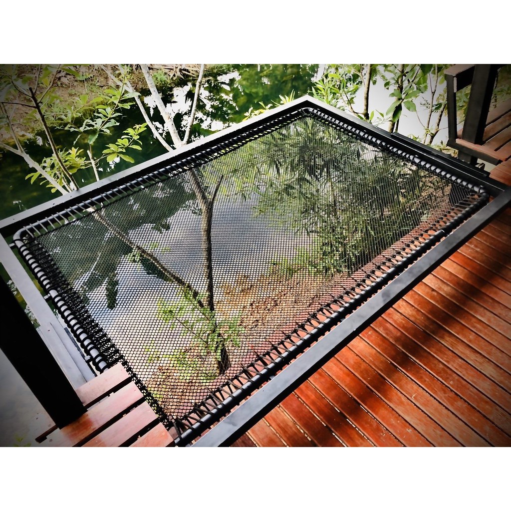 ตาข่ายทำเปลริมน้ำ ตาข่ายเซฟตี้ ขนาด 2.20x2.20 m. แบบหนา 2 ชั้น + เชือกพันติดตั้ง เชือกทนแรงดึงสูง 70m.