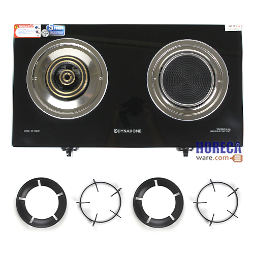 Double-burner glass top tabletop stove, Dyna brand
