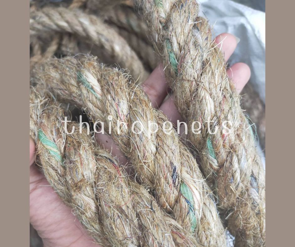 เชือกยกของหนัก เชือกลากเรือ เชือกผูกเรือ เชือกยกเสาไฟ ผลิตจากเส้นใยธรรมชาติ 100% เหนียวแน่น แข็งแรง ทนทานพร้อมจัดส่ง