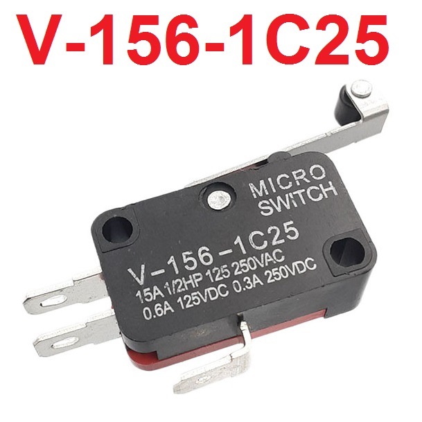 V-156-1C25 limit switch silver dot with long wheel micro switch ลิมิตสวิตช์ ไมโครสวิตช์