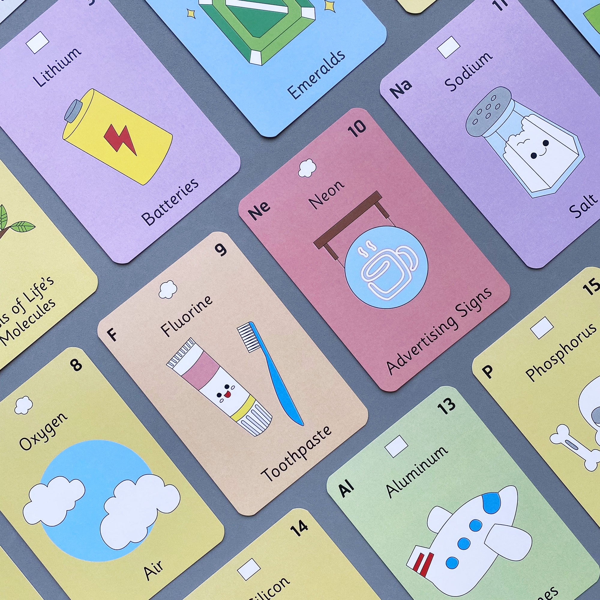 การ์ดตารางธาตุ (Periodic table of elements flashcard) 0.9