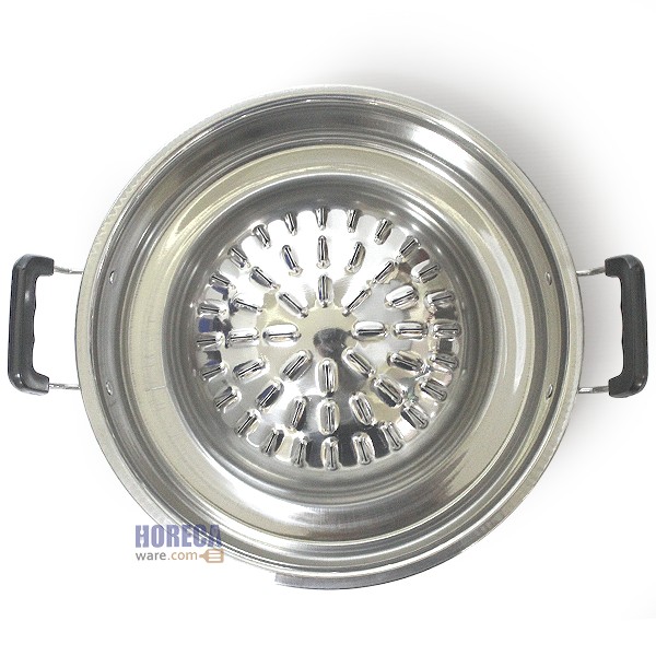 กระทะย่างเกาหลี สเตนเลส 28 ซม. ตราเพอร์เฟค