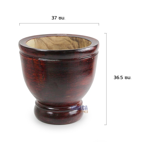 ครกไม้ เบอร์14 พร้อมสาก ไม้มุก