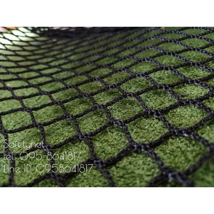 Safetynet ตาข่ายกันตก ไซต์งานก่อสร้าง *2mm.ช่องตา2x2cm.* พร้อมร้อยเชือกเส้นขอบ นำไปกางใช้งานได้ทันที