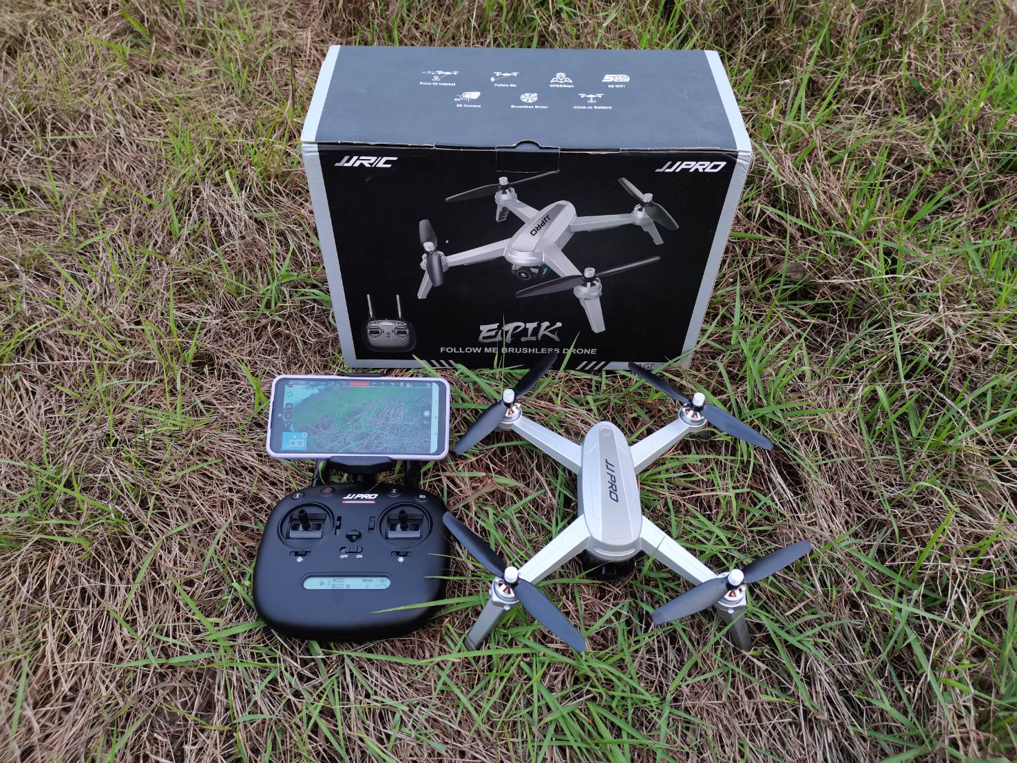 โดรนติดกกล้องบังคับวิทยุ JJRC JJPRO X5 5G WiFi FPV 2K HD มอเตอร์ Brushless Quadcopter พร้อมระบบบินกลับอัตโนมัติ และระบบติดตามตัว