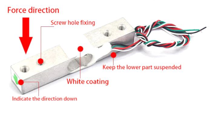 5KG Load Cell Module Weight Sensor Electronic Scale Aluminum Alloy Weighing Pressure Sensor ช่างน้ำหนัก