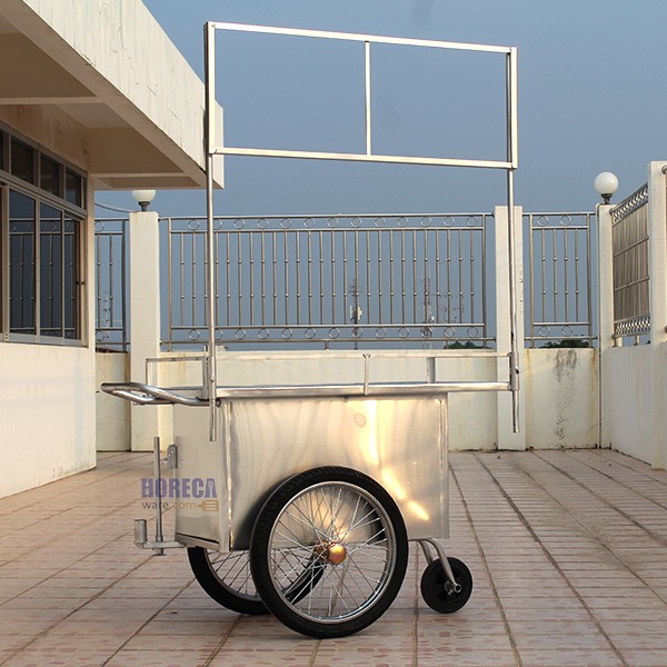 รถเข็นหุ้มรอบ 130ซม. กว้าง 70ซม. มีโครงป้าย ตรามอลรถเข็น