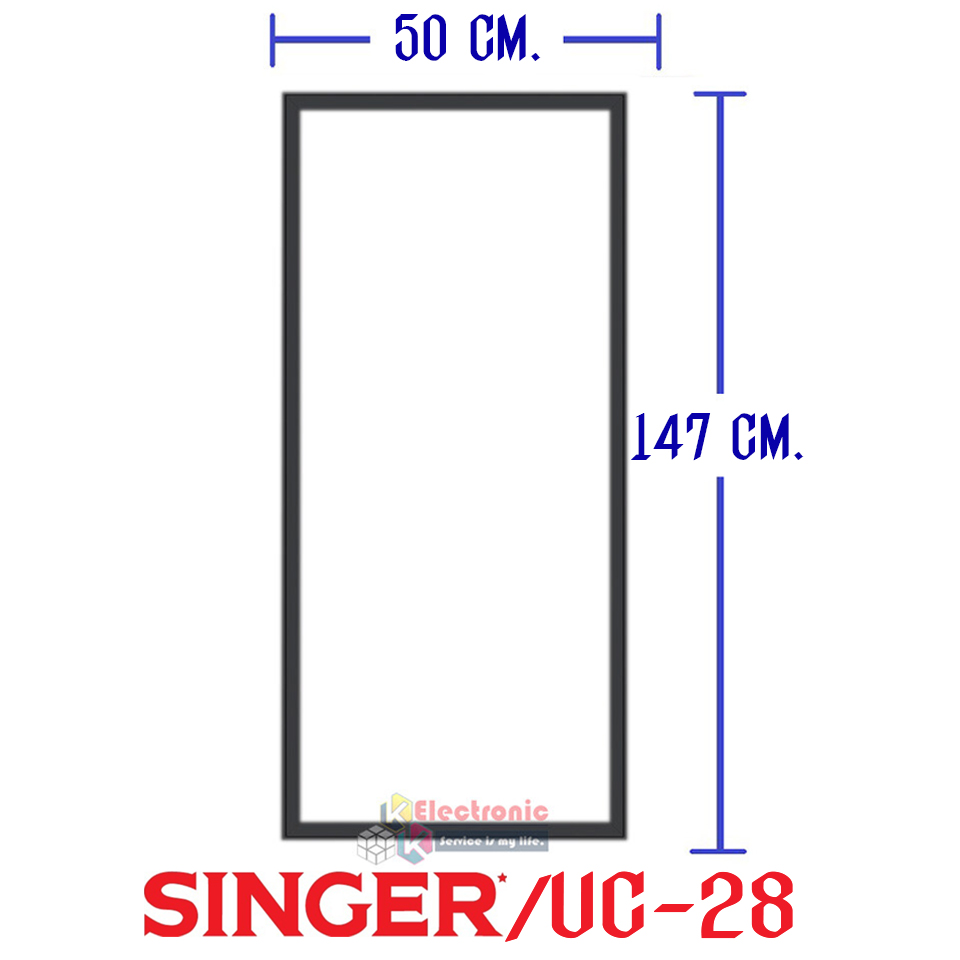 ขอบยางประตูตู้แช่SINGER_ซิงเกอร์ รุ่น UC-28*อะไหล่แท้บริษัท อายุการใช้งานยาวนาน