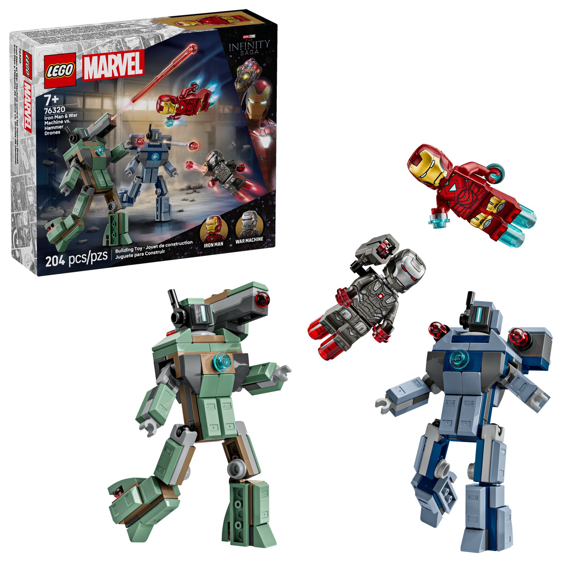 LEGO Super Heroes Marvel เลโก้ 76320 Iron Man & War Machine vs. Hammer Drones