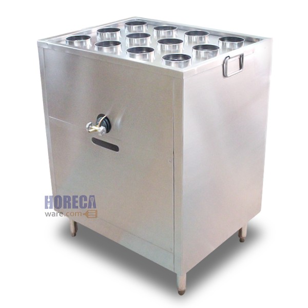 12-compartment dim sum steamer, raised edge, 22x28.5 inches, Masterware brand
