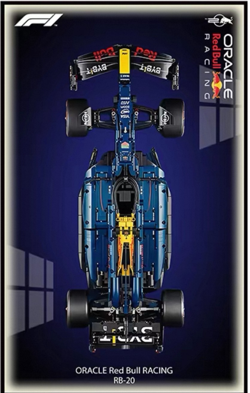 Display frame สำหรับ LEGO Technic เลโก้ 42206 Oracle Red Bull Racing RB20 F1 Car