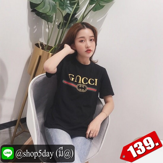 🔥 ใหม่ 2019 ยอดฮิต เสื้อยืดคอกลมลาย Gocci