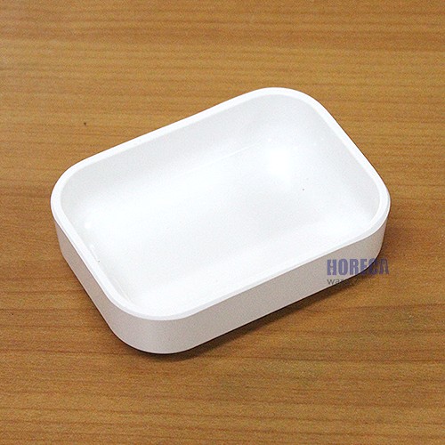 [Cream color] Square shabu tray 3x4 inches, smiling fish