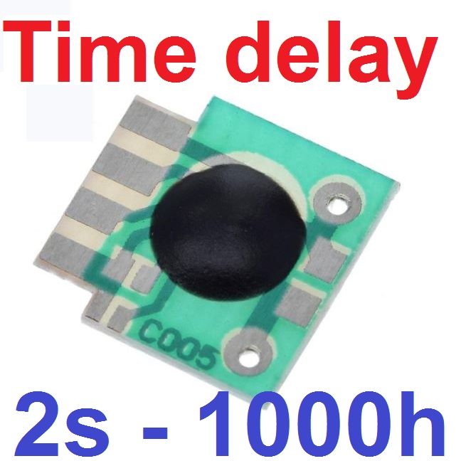 โมดูลตั้งเวลา หน่วงเวลา 2วินาที ถึง 1000 ชั่วโมง Time setting delay timing chip / delay chip / trigger delay 2s-1000h timing IC