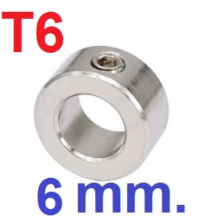 แหวนล็อค ใช้กับแกน 6mm. Lock Collar lock ring T6 screw lock ring lock block isolation column แกนเหล็ก เพลาเหล็ก
